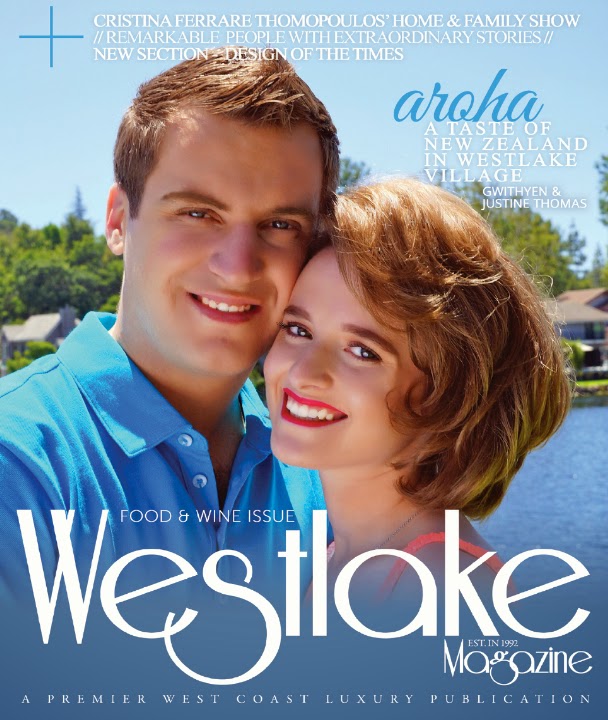 On the cover of Westlake Magazine promoting the opening of our first restaurant, Aroha.