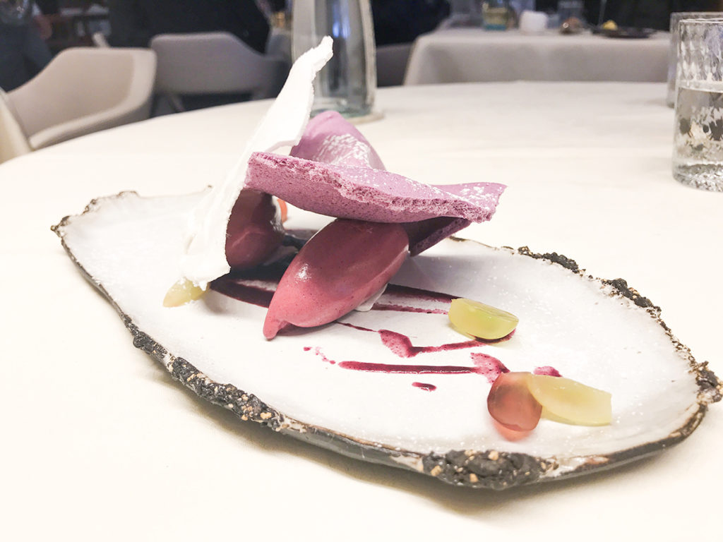 Concord Grape Meringue at Gabriel Kreuther - gluten free and dairy free