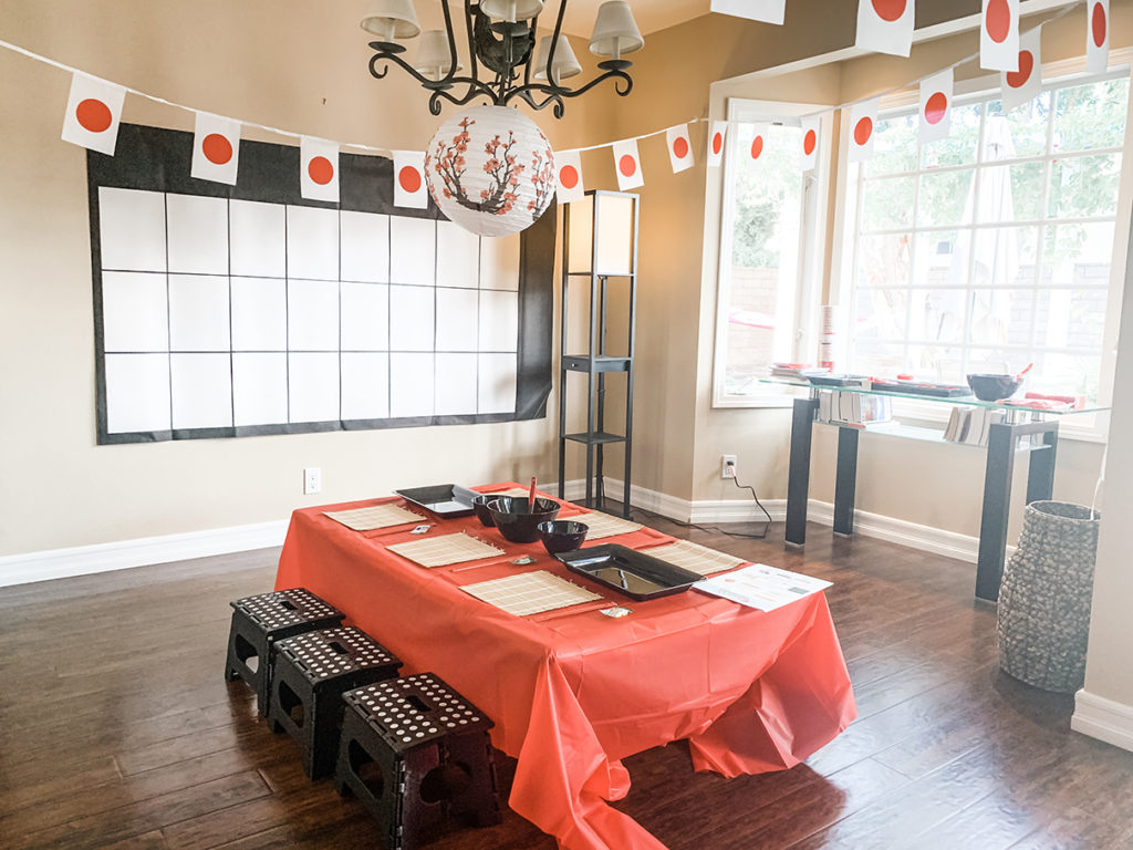 Super Wings theme birthday party with DIY trip to Japan with sushi making for the kids