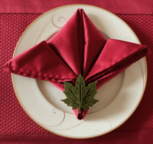 Leaf Napkin Fold for Thanksgiving