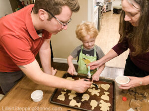 Gluten Free Chanukah Cookies - baking with kids for Hanukkah, cookie cutter shapes, dreidel, menorah, Jewish star