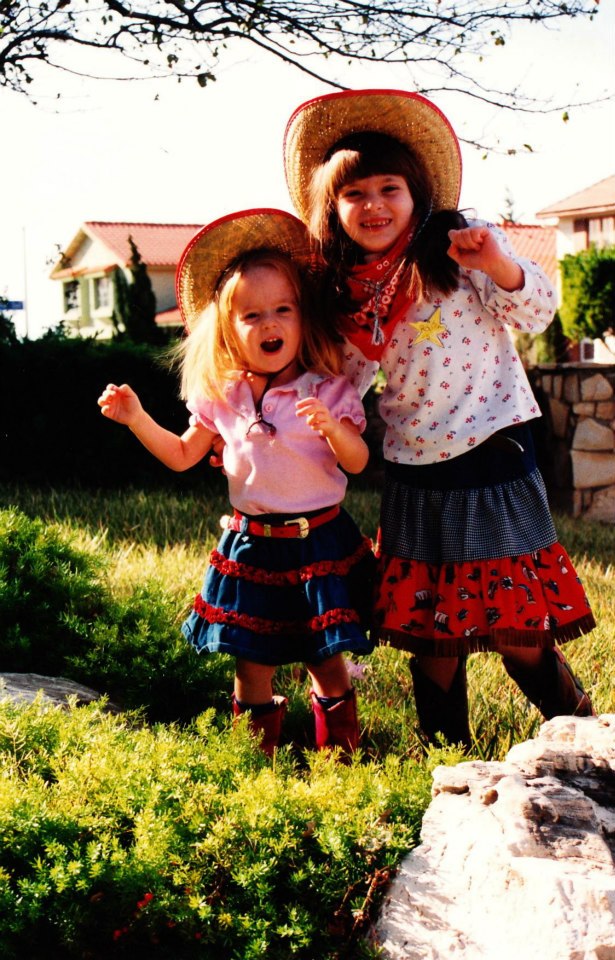 My sister and I growing up. We have plenty of similarities, but my sister and I are opposites on certain things.