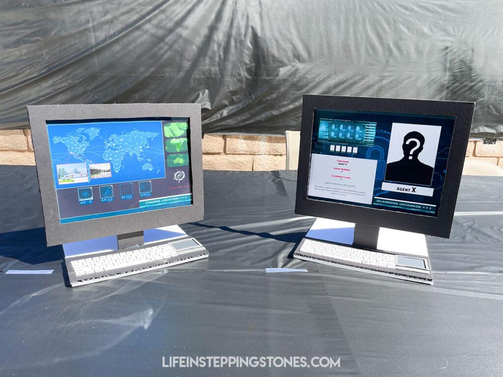 Spy computers make the perfect decoration for your child's secret agent theme birthday party.