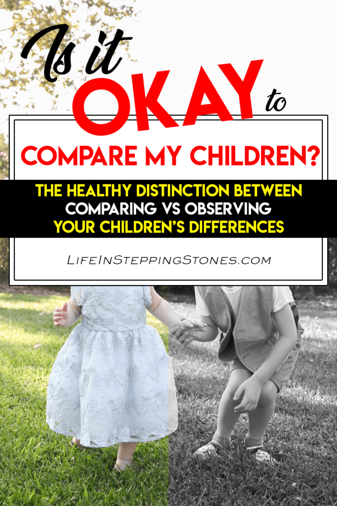 It's hard not to judge yourself as a mom or parent. Every choice or comment a mom makes, can be misinterpreted, and end in mom shaming or mom guilt! Some parents compare their own children, and the effects can be psychologically harmful. At the same time, there's a healthy distinction between comparing your children versus observing your kid's differences. It's important to nuture and encourage your children as individuals.