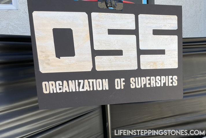 Spy Kid fans will love the OSS sign for their spy theme birthday party decorations.