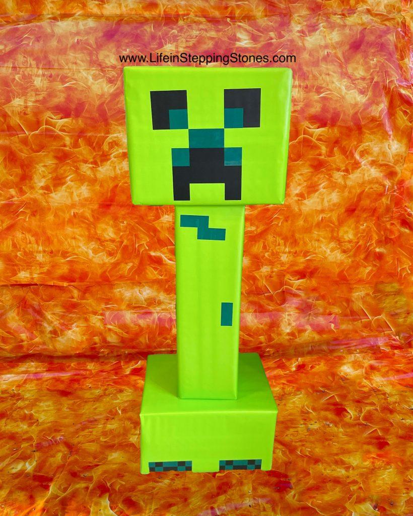 DIY How to Build a Minecraft Creeper for birthday party target game