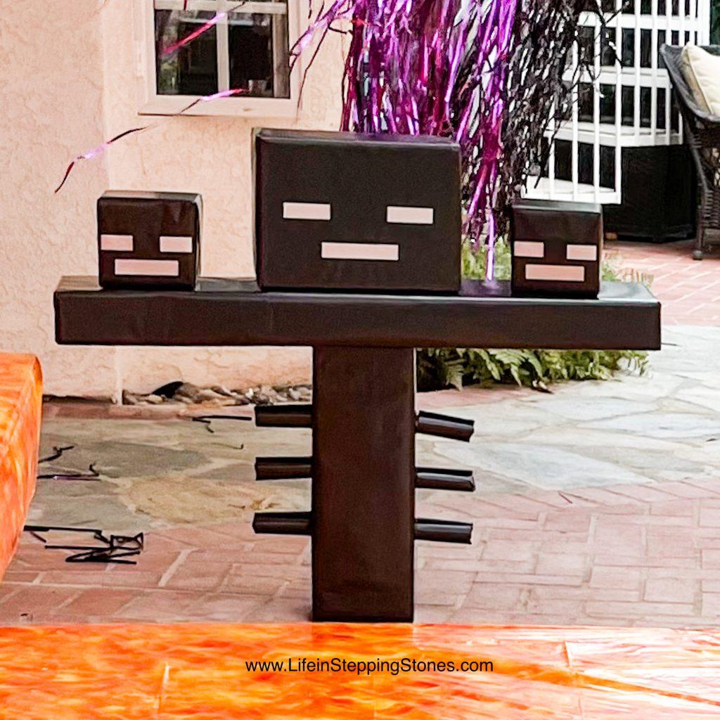 DIY How to Build a Minecraft Wither Target for Bow and Arrow Archery Minecraft birthday party game