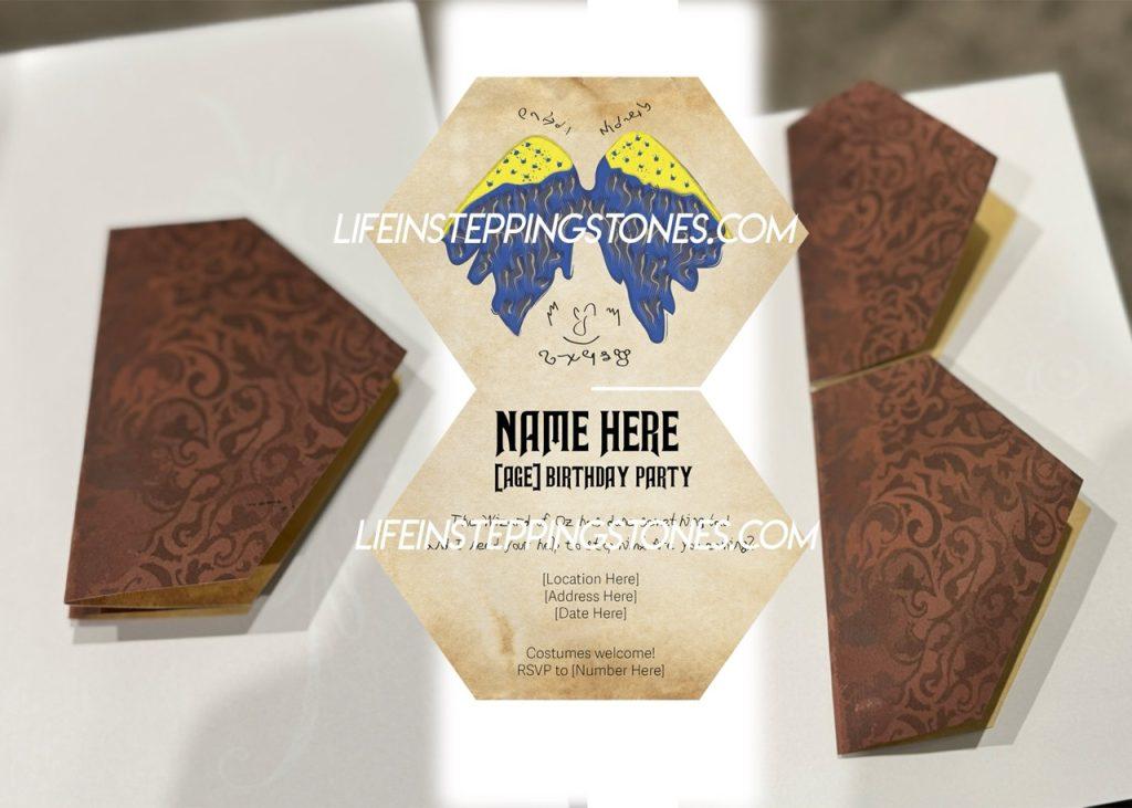 Wicked Birthday Party invitation Grimmerie theme